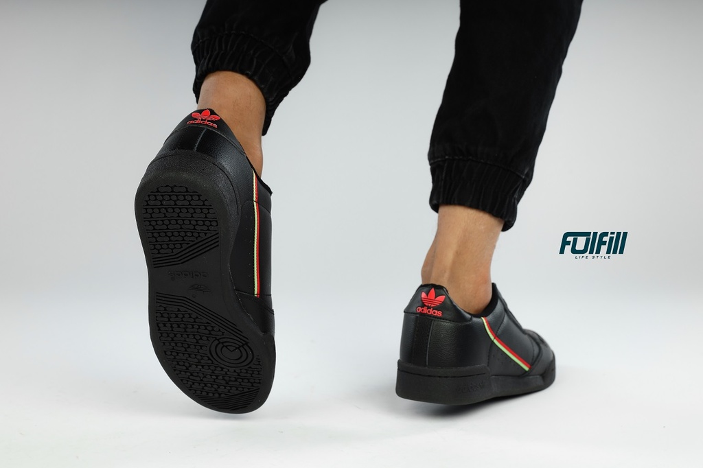 adidas Continental 80's Trainers In Black | FULFILL